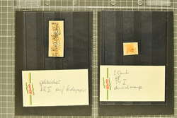 1850/57: Lot seven used single / multiple adhesives and three covers, ...