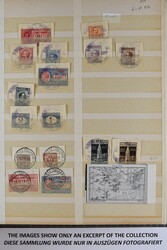 1910/40ca.: Several hundred stamps on piece and approximately thirty ...