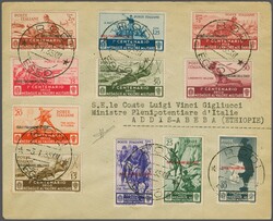 1934: 'Medaglie al Valor Militare' full set on 3 covers, all ...
