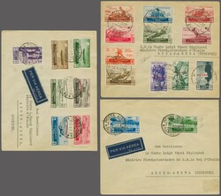 1934: 'Medaglie al Valor Militare' full set on 3 covers, all ...