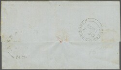 1851/60: 3 d. dull red, blued paper, no wmk., imperforate, a used ...