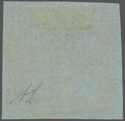 1851/60: 3 d. dull red, a used example with large margins all round, ...