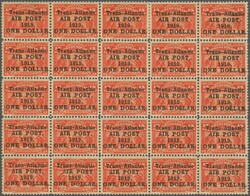 1919 (June 9): Transatlantic Airpost $ 1 on 15c. bright scarlet, the ...