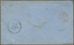 1854/59: Garter 6 d. olive-grey, imperforate, fresh colour, four good ...