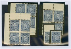 Definitives 1937/49: George VI, 3 d. blue, Die I, perf. 13½ x 14, ...