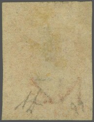 1864: Chalon Head 1 d. carmine-vermilion, NZ wmk., imperforate, an ...