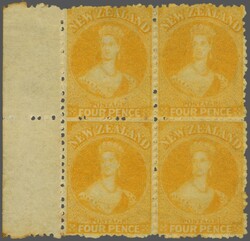 1873 (Aug-Sept): Chalon Head 4 d. orange-yellow, no wmk., perf 12½, ...