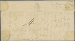 Fribourg 1849 (14. Sept.): "R.te de Fribourg", kursiver Stabstp. in ...