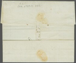 Fribourg 1843 (14. Juli): "Route de Vevey", kursiver Stabstp. in rot ...