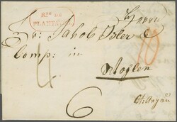 Fribourg 1849 (1. Juli): "R.TE DE / PLANFAYON", zweizeiliger Ovalstp. ...