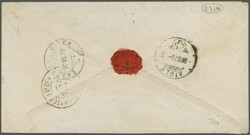 1867: 10 Rp. rot, farbfr. und fehlerfrei gez., klar und übergehend ...