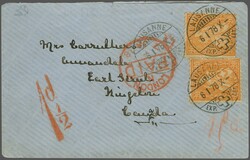 Kanada 1878: 20 Rp. rötlichorange, zwei farbfrische und gut gez. ...