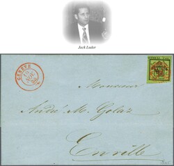 Rechte Hälfte Doppelgenf, farbintensives und breit- bis ...