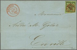 Rechte Hälfte Doppelgenf, farbintensives und breit- bis ...