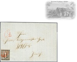 Zürich 4 Type V, ein farbintensives und regelmässig breitrandiges ...