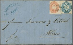 Via the Varna - Ruschuk railway line, 1867 (Oct 12): Cover from ...