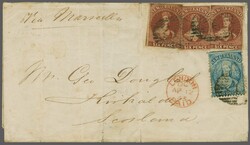 1863-1870 P&amp;O Express Premium Route 1863: Imperforate 6 d. ...