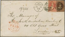 1863-1870 P&amp;O Express Premium Route 1864/71: 4 d. deep rose perf. ...