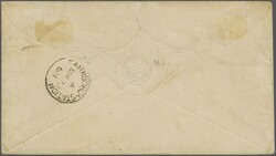 June 1866 - December 1868 P&amp;O Route via Suez 1864: 3 d. lilac, ...