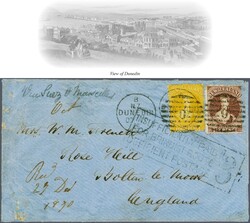 Dec 1868 - March 1870 P&amp;O Route via Suez & Marseille 1864/71: 4 d ...