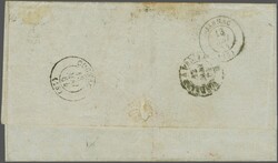 Mails to Europe - France 1862/64: 2 d., perf. 13, two examples, and ...
