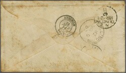 Mails to Europe - France 1864/71: 2 d. pale blue, perf. 12½, single ...