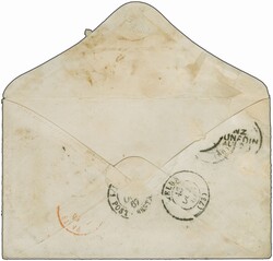 Mails to Europe - France 1864/71: 4 d. yellow, perf. 12½, a ...