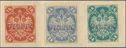 1900: Complete set of fourteen values, perf. 12½, all on four pieces ...