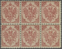 1879/1890: Lithographed 25 kr. reddish purple, perf. 10½, an unused ...