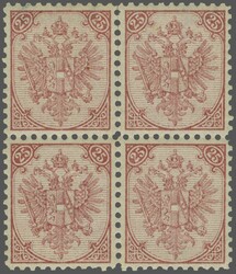 1879/1890: Lithographed 25 kr. reddish purple, perf. 10½, an unused ...