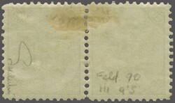 1895/99: Typographed 20 kr. olive, perf. 11½, an unused horizontal ...