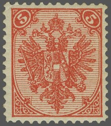 1895/99: Typographed 5 kr. deep red, Plate II, perf. 11½, an unused ...