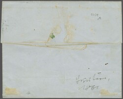 Sandjak Işkodra 1861: Entire letter from Scutari to Manastir, struck ...