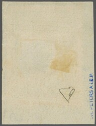 1913: Eagle in black on Turkey 1909/11 1 pi. blue with red 'behie' ...