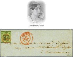 Kl. Adler, farbfr. und allseits grünrandig mit Ansatz der oberen ...