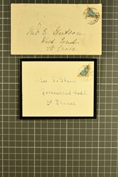 1903: Group of covers and cards (5), each with 1896 4 c. brown and ...
