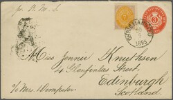 Danish West Indies, 1895 (September 30): Postal stationery envelope 3 ...