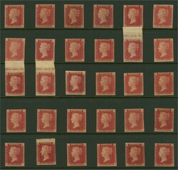 1858/64: 1 d. red Imprimaturs, the delightful set of thirty from ...