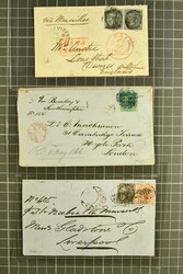 1855/76: Small group of items (9) with 1857 cover from Calcutta to ...