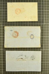1855/76: Small group of items (9) with 1857 cover from Calcutta to ...