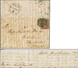 Forwarded Mail from Naples, 1841: 1 d. red-brown, good to large ...