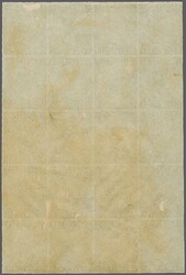 1867, 9d. straw, plate 4, pane of 20, PI/TL, imperforate plate proof ...