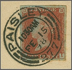 1841/53, Group with 1d. red-brown, incl. alphabet II, LI, very large ...