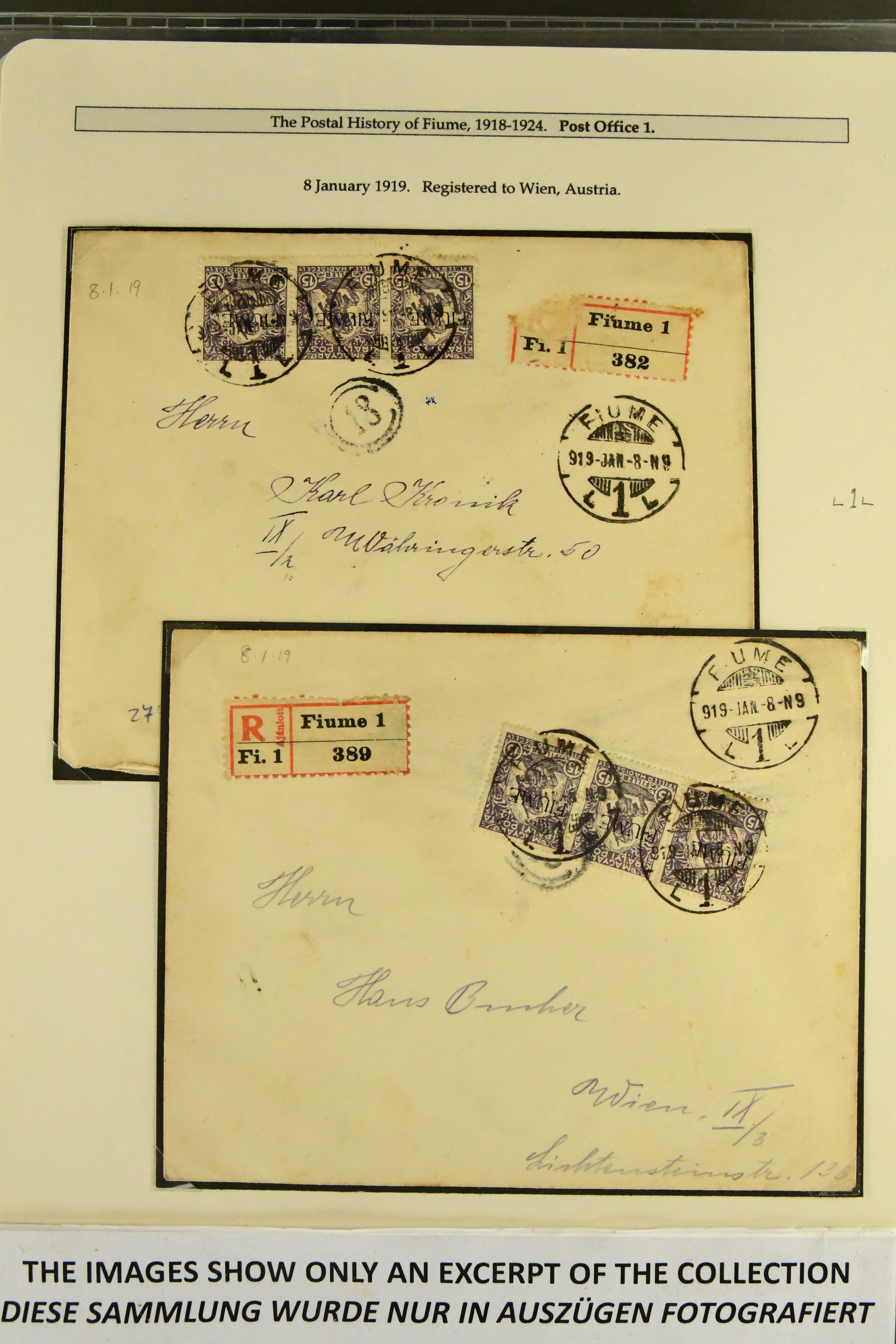 1918/1924: Extensive Postal History collection of 148 covers by Post ...