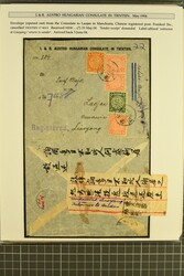 Austrian Fieldpost in China, 1904/15: Selection two registered covers ...