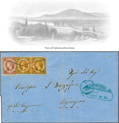 1815-1864 British Protectorate 1859: (½ d.) orange, a horizontal ...