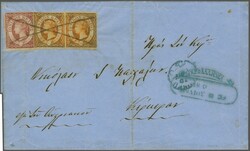 1815-1864 British Protectorate 1859: (½ d.) orange, a horizontal ...