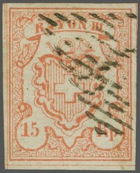 Kl. Wertziffer: Type 7 mit Plattenfehler 'Diagonaler Strich', farbfr. ...