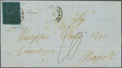 1856 (Oct 27): Entire letter from Parma to Napoli, bearing 1852 ...