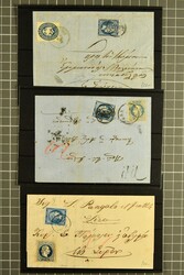 Lots & Collections, 1867/1873: Selection of entires (8) sent to ...